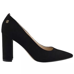 Tommy Hilfiger Abilene Black Block Heel Pumps Sz 7